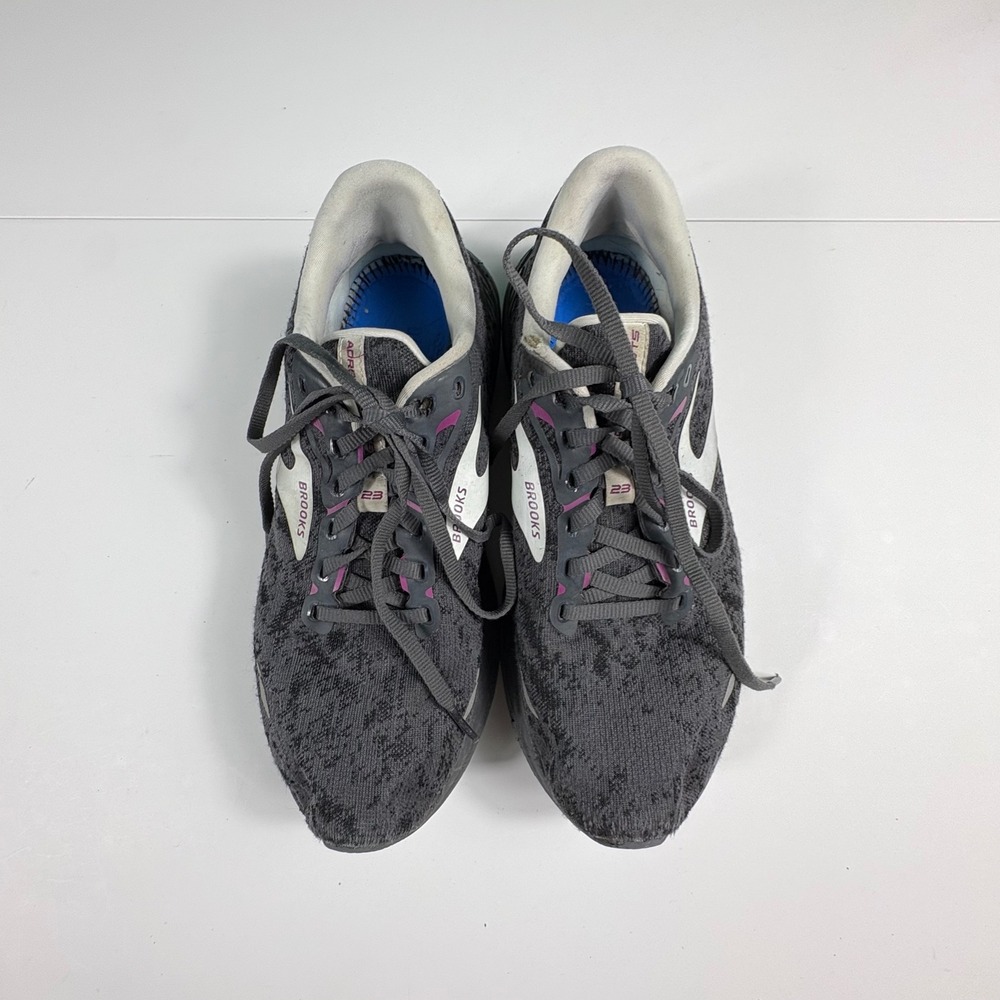 Brooks Adrenaline GTS 23 Womens 9 Gray Purple Running Walking Shoes
